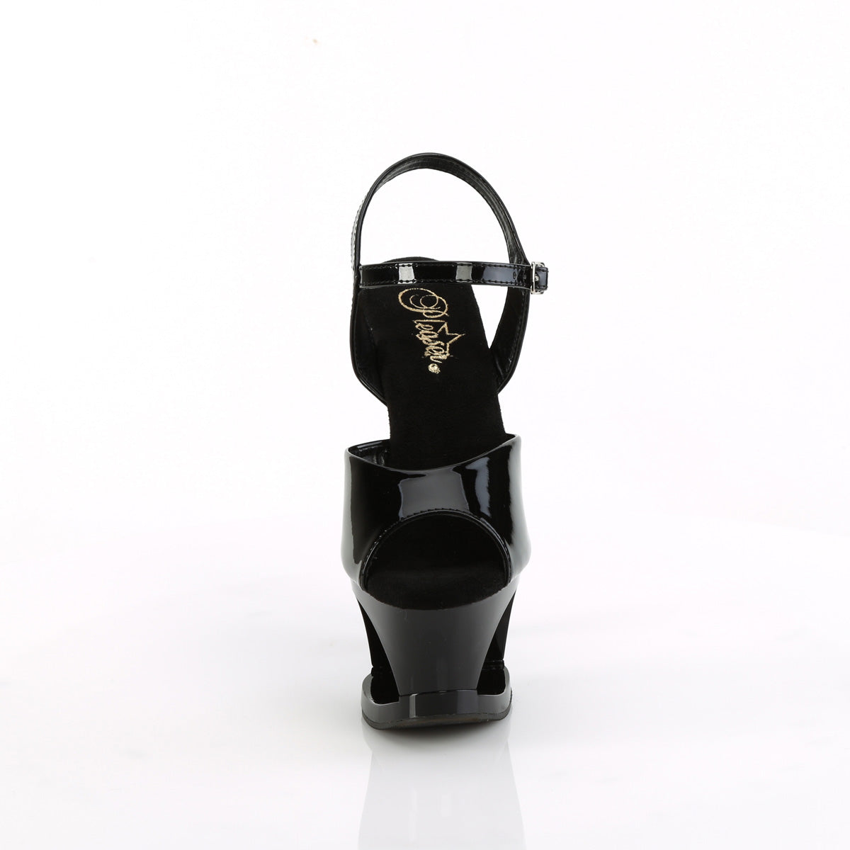 Pleaser MOON-709H Blk Pat/Blk-Red
