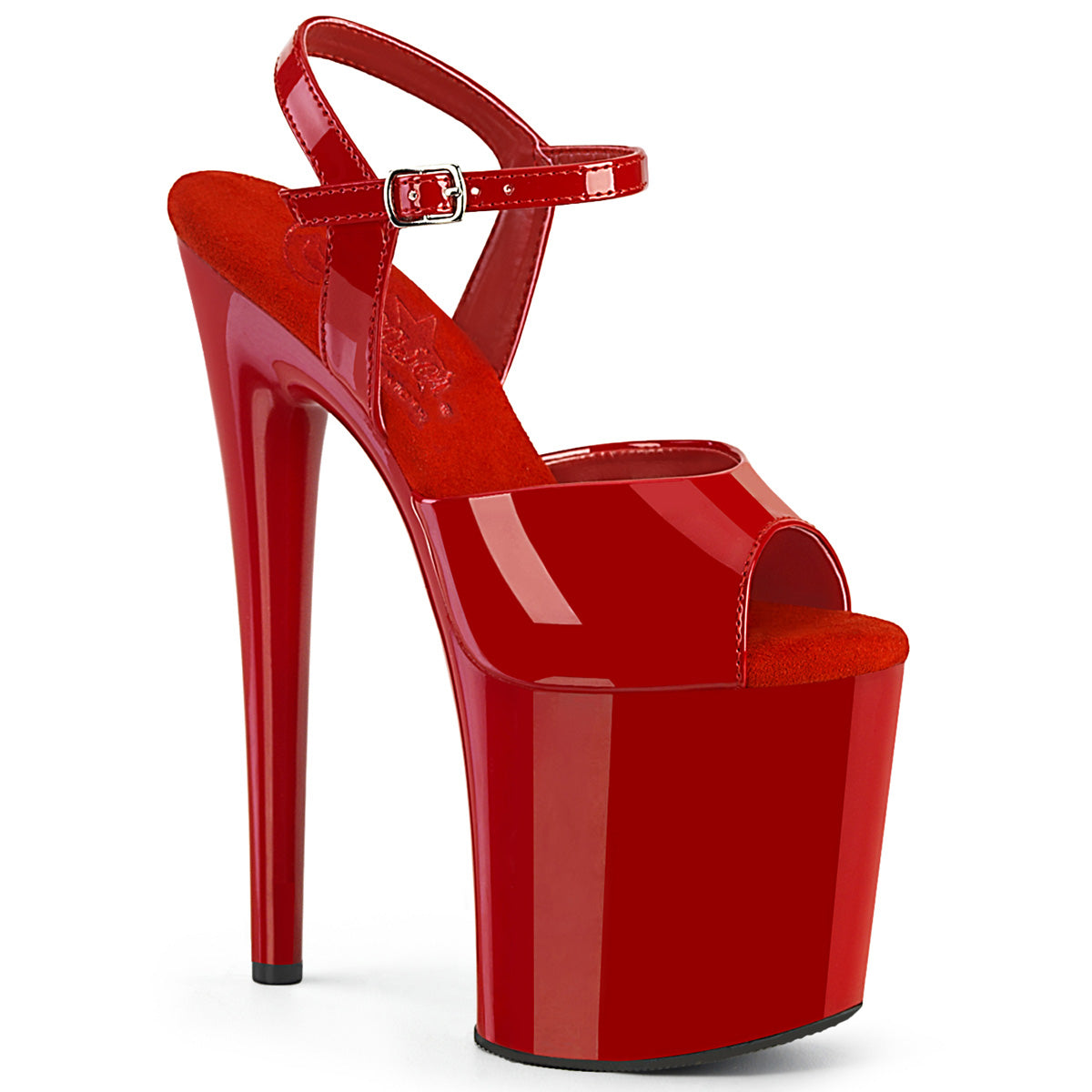 Pleaser Sandals NAUGHTY-809 Red Pat/Red