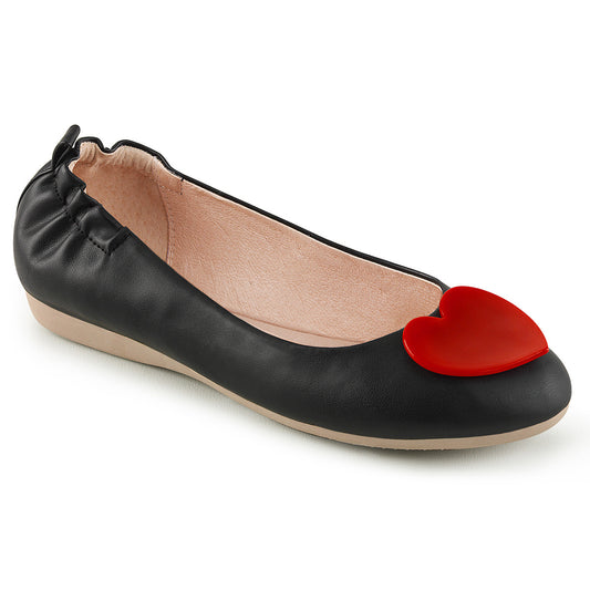 Pin Up Couture Bombas para mujer OLIVE-05 Blk Faux Cuero