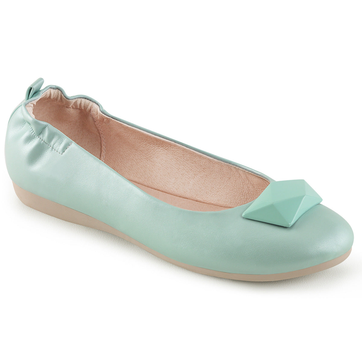 Pin Up Couture Bombas para mujer OLIVE-08 Aqua Faux Cuero