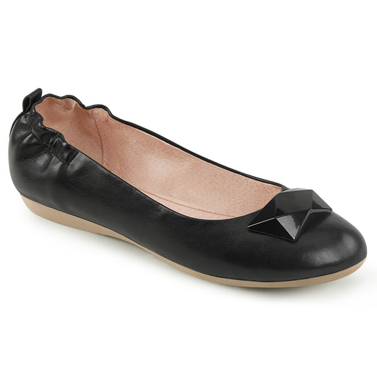 Pin Up Couture Bombas para mujer OLIVE-08 Blk Faux Cuero