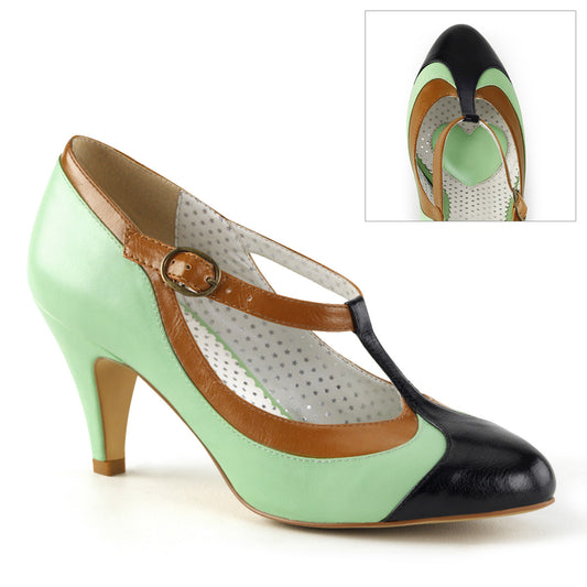 Pin Up Couture Bombas para mujer PEACH-03 MINT MULTI FEUX CUERO