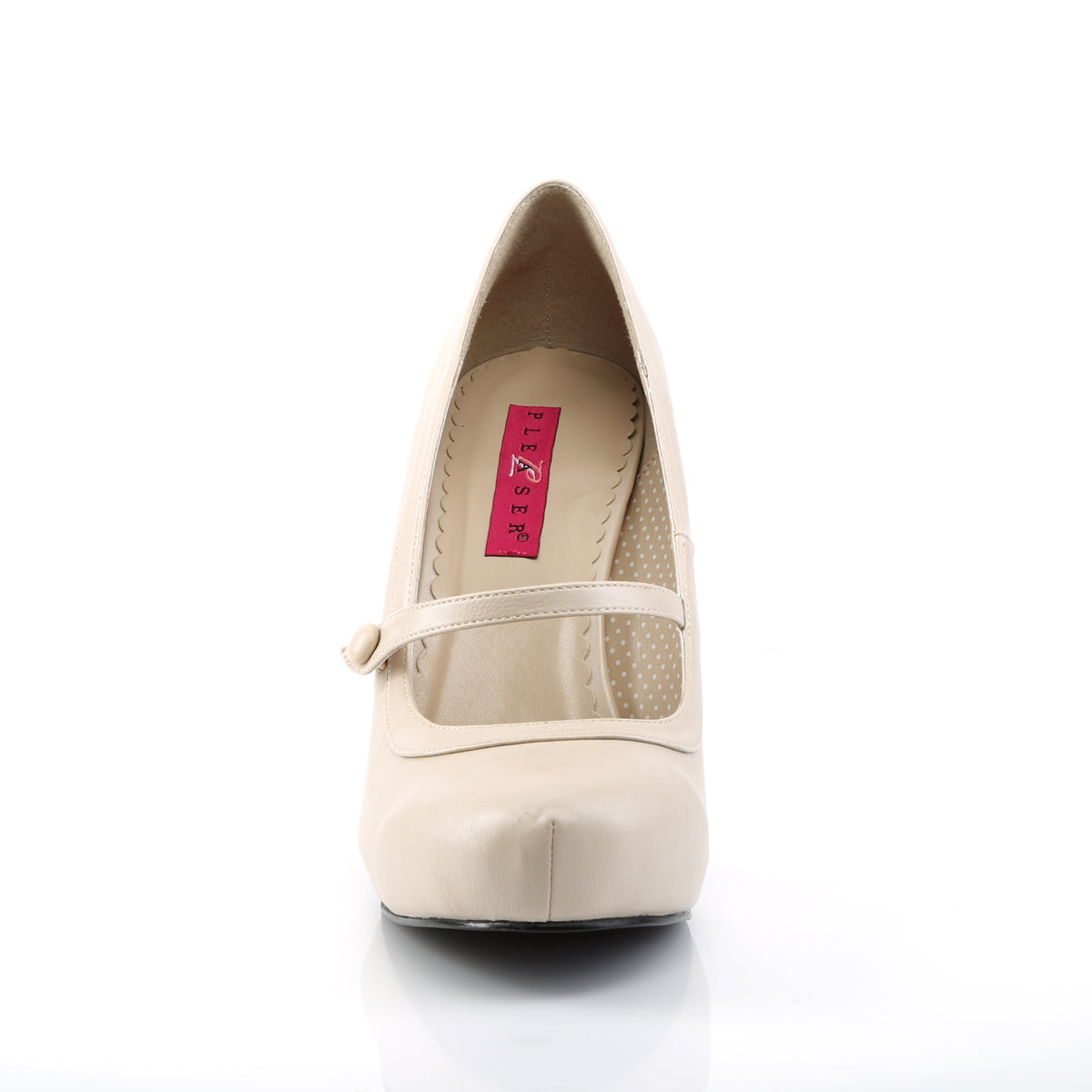 Pleaser Pink Label Bombas para mujer PINUP-01 crema de piel sintética