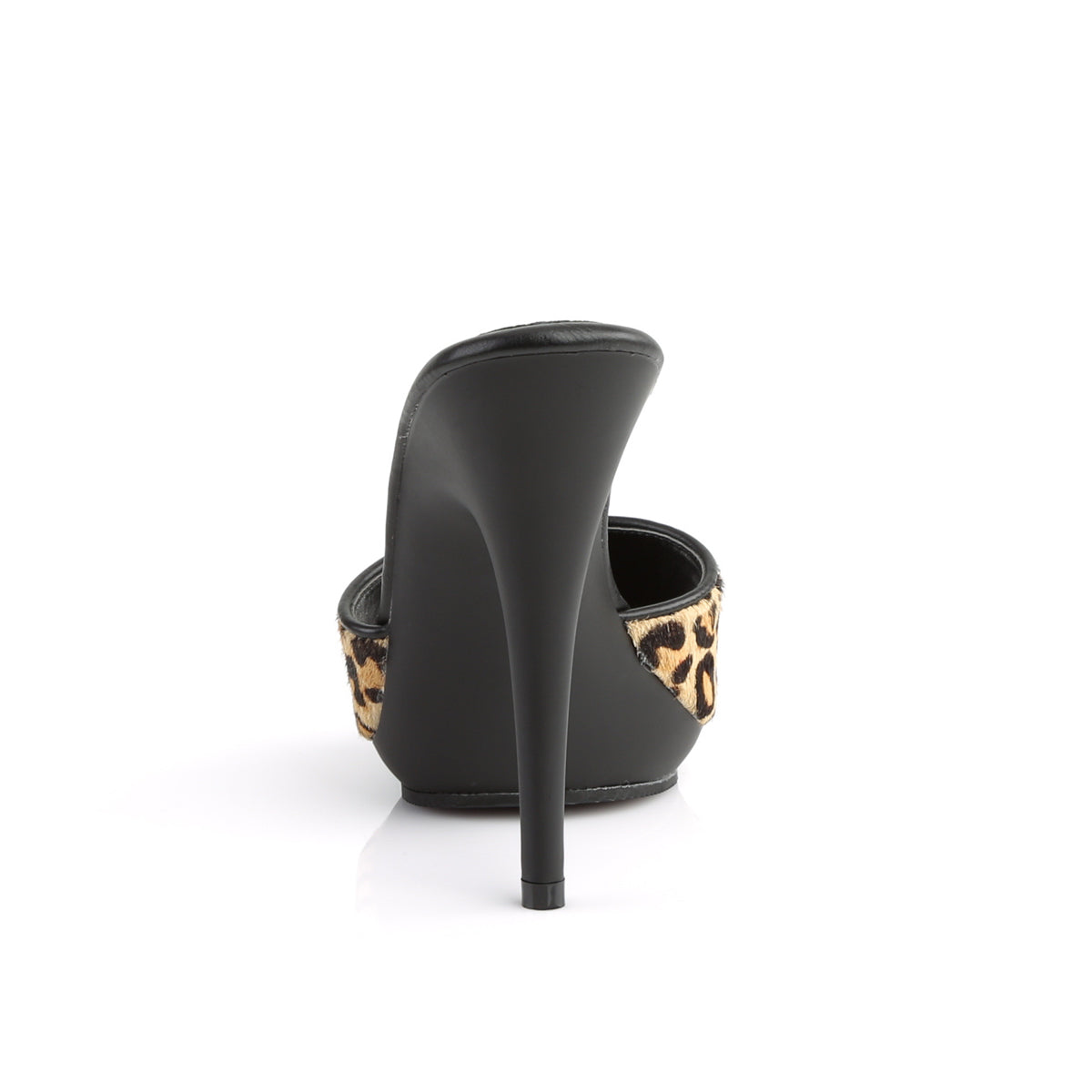Fabulicious Sandalias para mujer POISE-501FUR Leopard Print Fur / Blk Matte