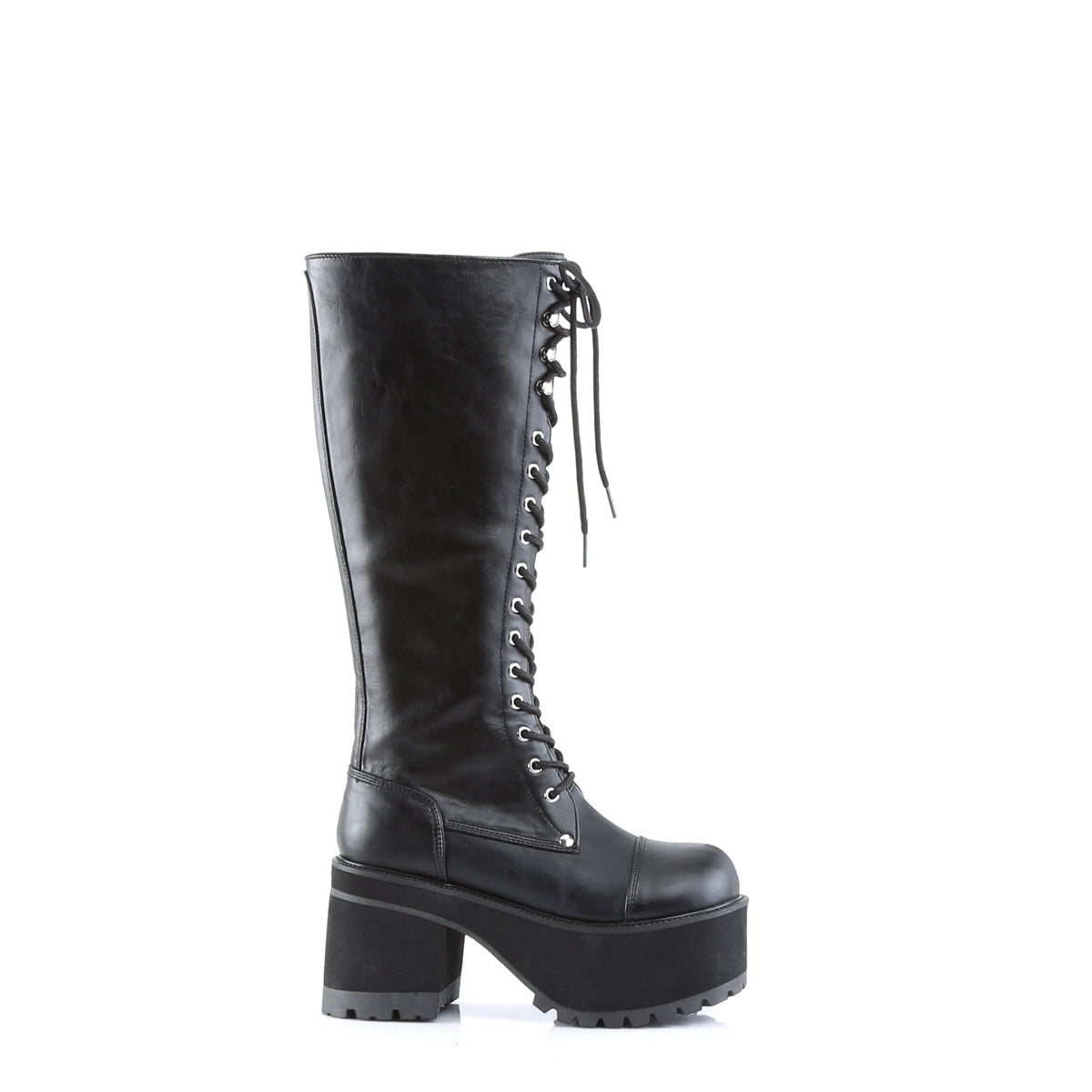 DemoniaCult Botas para hombre RANGER-302 BLK de cuero vegano