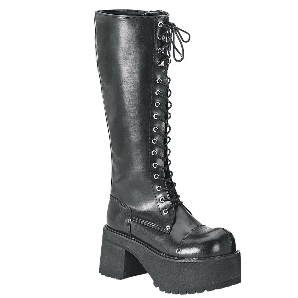 DemoniaCult Botas para hombre RANGER-302 BLK de cuero vegano