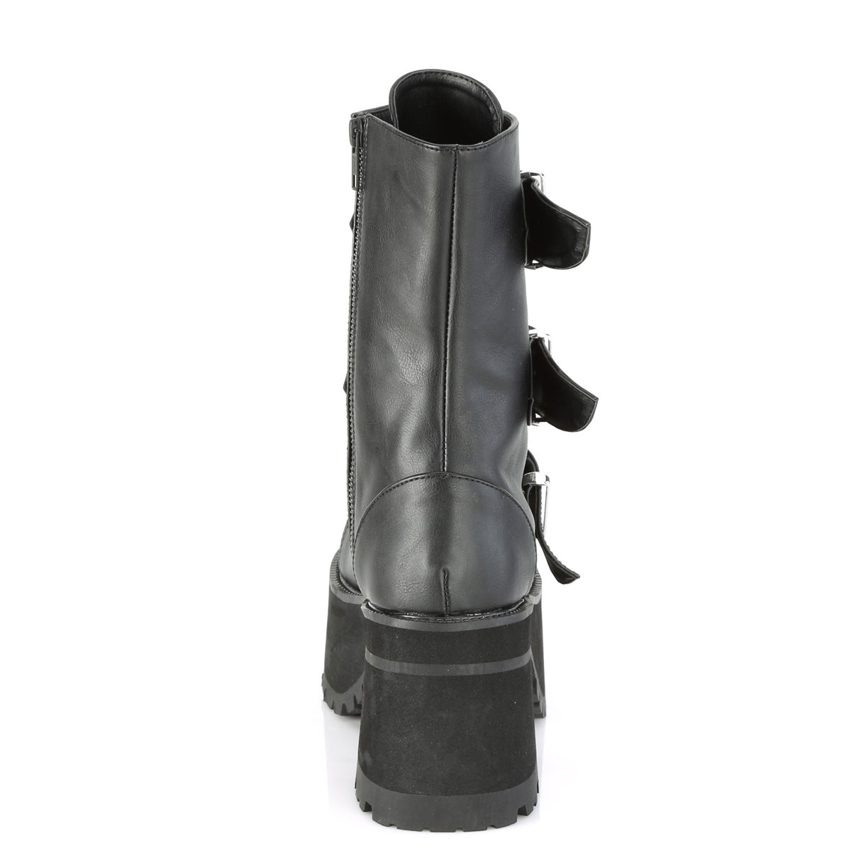 DemoniaCult Botas de tobillo para mujeres RANGER-308 BLK de cuero vegano