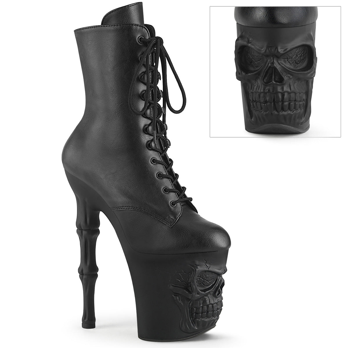 Pleaser Botines RAPTURE-1020 BLK Faux Leather/Blk Matte