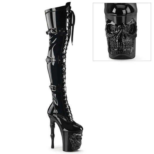 Pleaser  Botas RAPTURE-3028 blk str. Pat/BLK