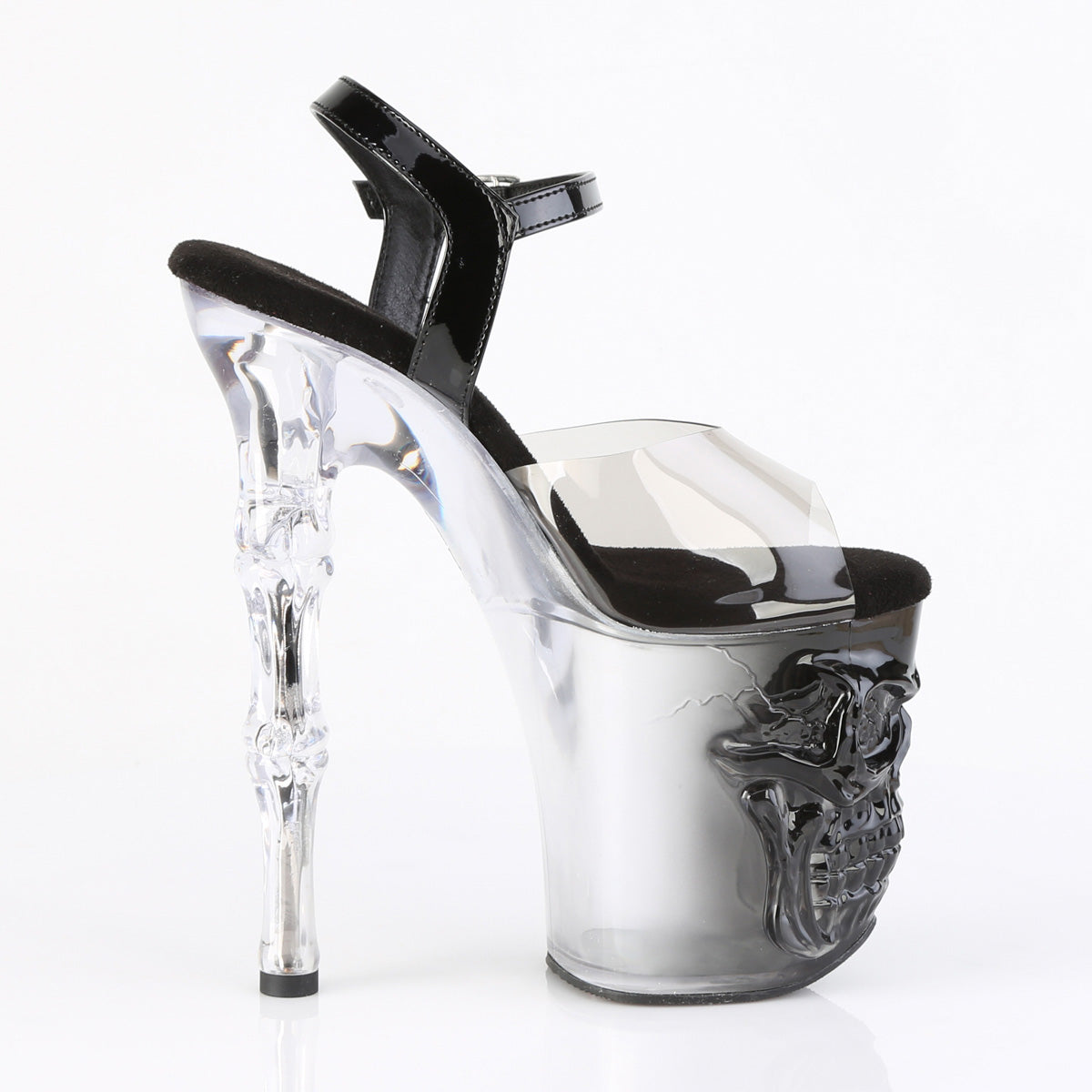 Pleaser Women's Platform Shoes RAPTURE-808T-1 Smoke-Blk/Blk-Clr Ombre