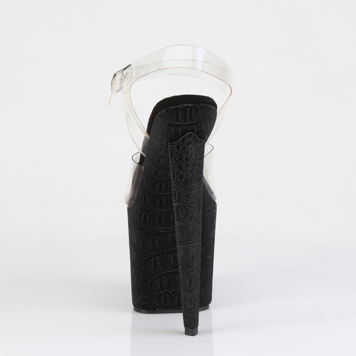 Pleaser Women's Platform Shoes RAZZLE-808WR Clr/Blk Reptile Print