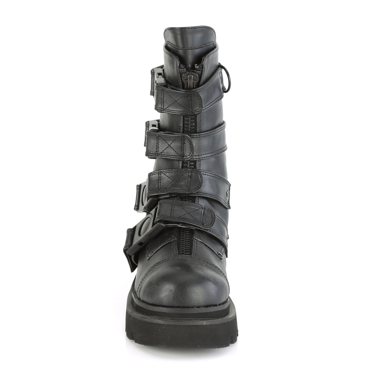 DemoniaCult Botas RENEGADE-55 BLK de cuero vegano
