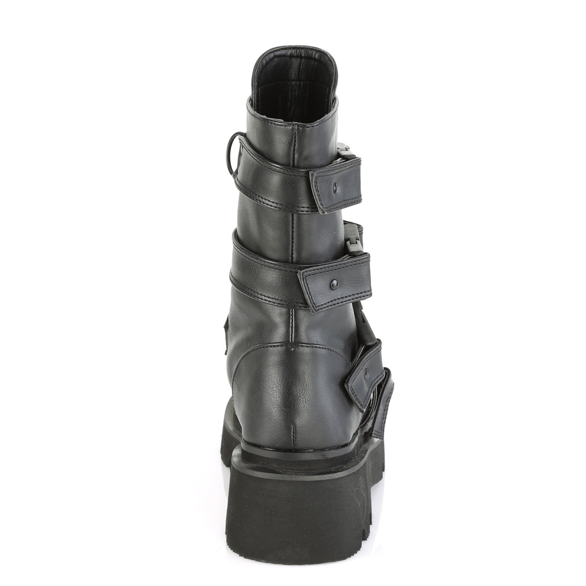 DemoniaCult Botas RENEGADE-55 BLK de cuero vegano