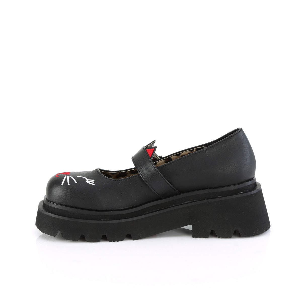 DemoniaCult Zapatillas RENEGADE-56 BLK de cuero vegano