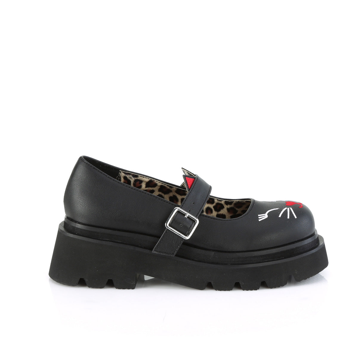 DemoniaCult Zapatillas RENEGADE-56 BLK de cuero vegano