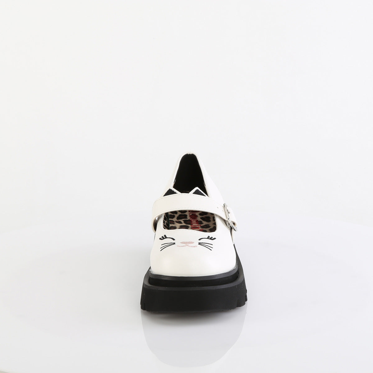 DemoniaCult RENEGADE-56 Wht Leather Vegan