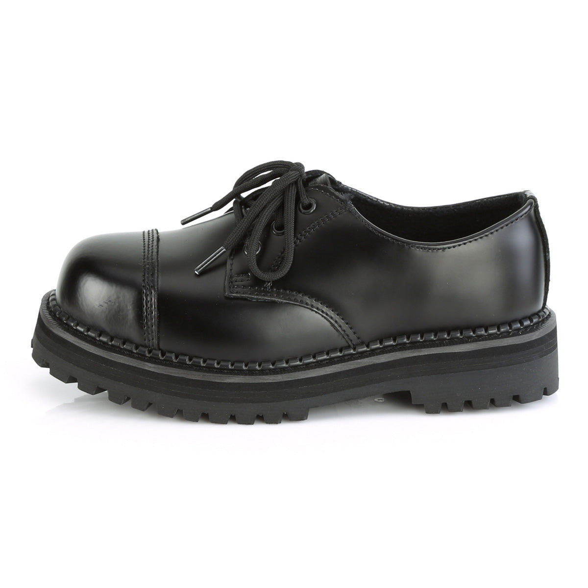 DemoniaCult Mens Boots RIOT-03 Blk Leather