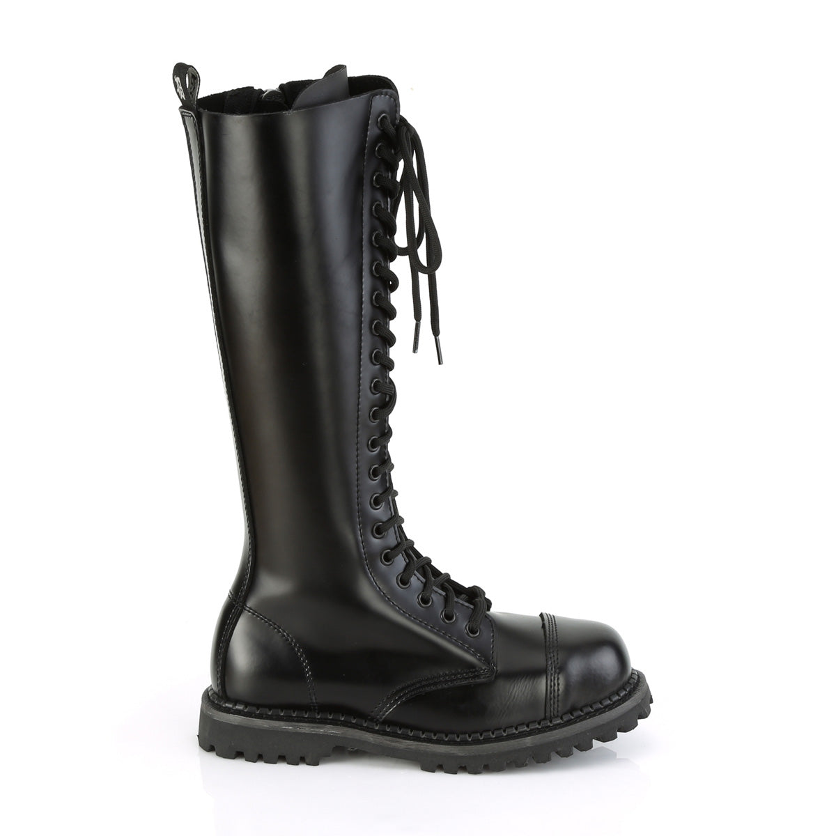 DemoniaCult Botas para hombre RIOT-20 BLK Leather