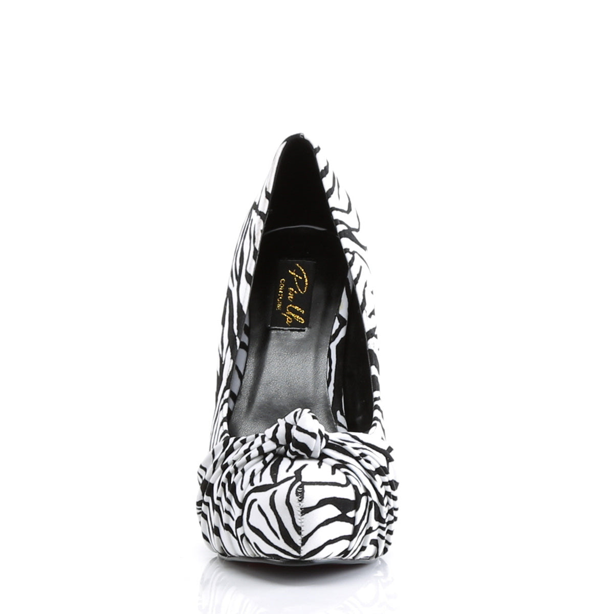 Pin Up Couture Bombas para mujer SAFARI-06 BLK-WHT ZEBRA PRIMER VELVET