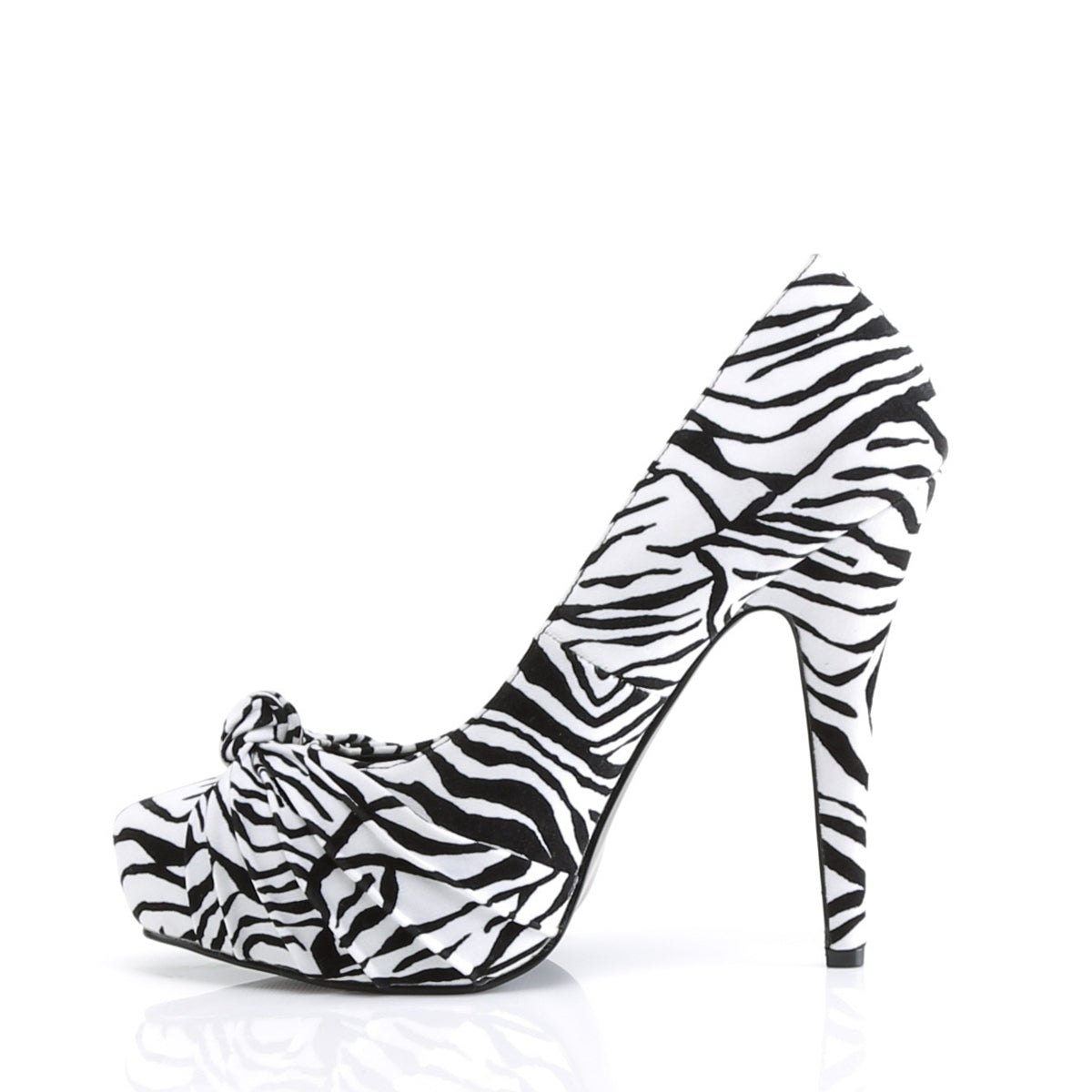 Pin Up Couture Bombas para mujer SAFARI-06 BLK-WHT ZEBRA PRIMER VELVET