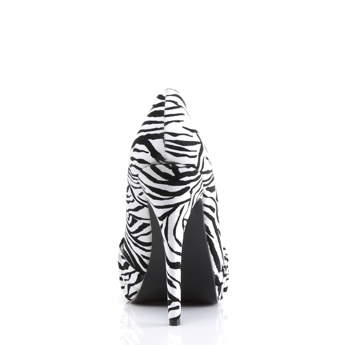 Pin Up Couture Bombas para mujer SAFARI-06 BLK-WHT ZEBRA PRIMER VELVET