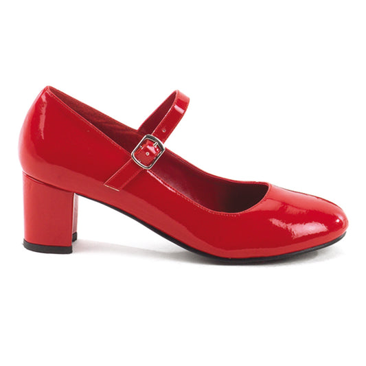 Funtasma Bombas para mujer Schoolgirl-50 Red Pat