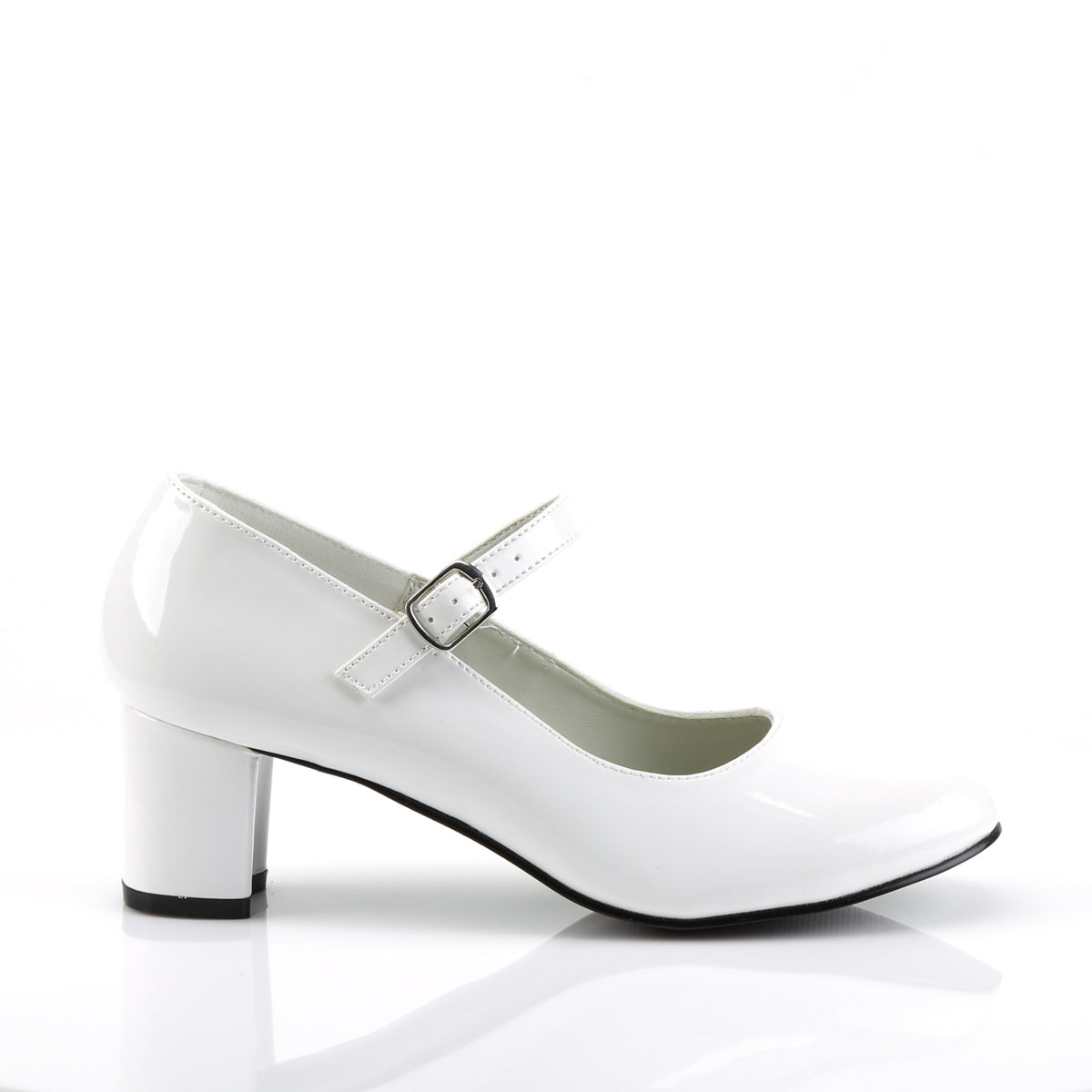 Funtasma Bombas para mujer Schoolgirl-50 wht pat