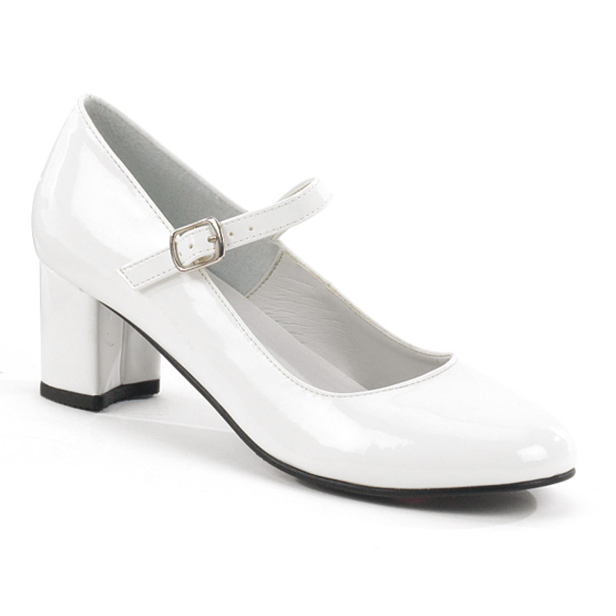 Funtasma Bombas para mujer Schoolgirl-50 wht pat