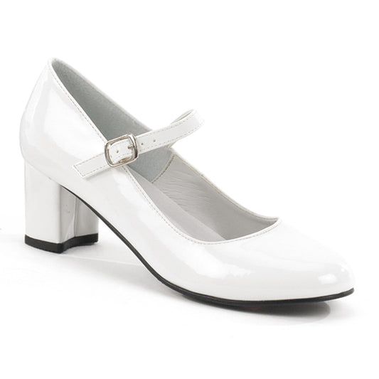 Funtasma Bombas para mujer Schoolgirl-50 wht pat