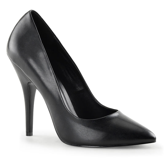 Pleaser Bombas para mujer SEDUCE-420 Blk Faux Cuero