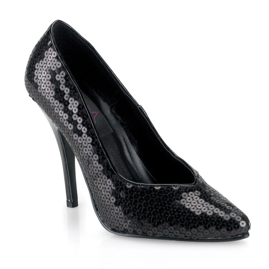 Pleaser Womens Pumps SEDUCE-420SQ Blk Sequins