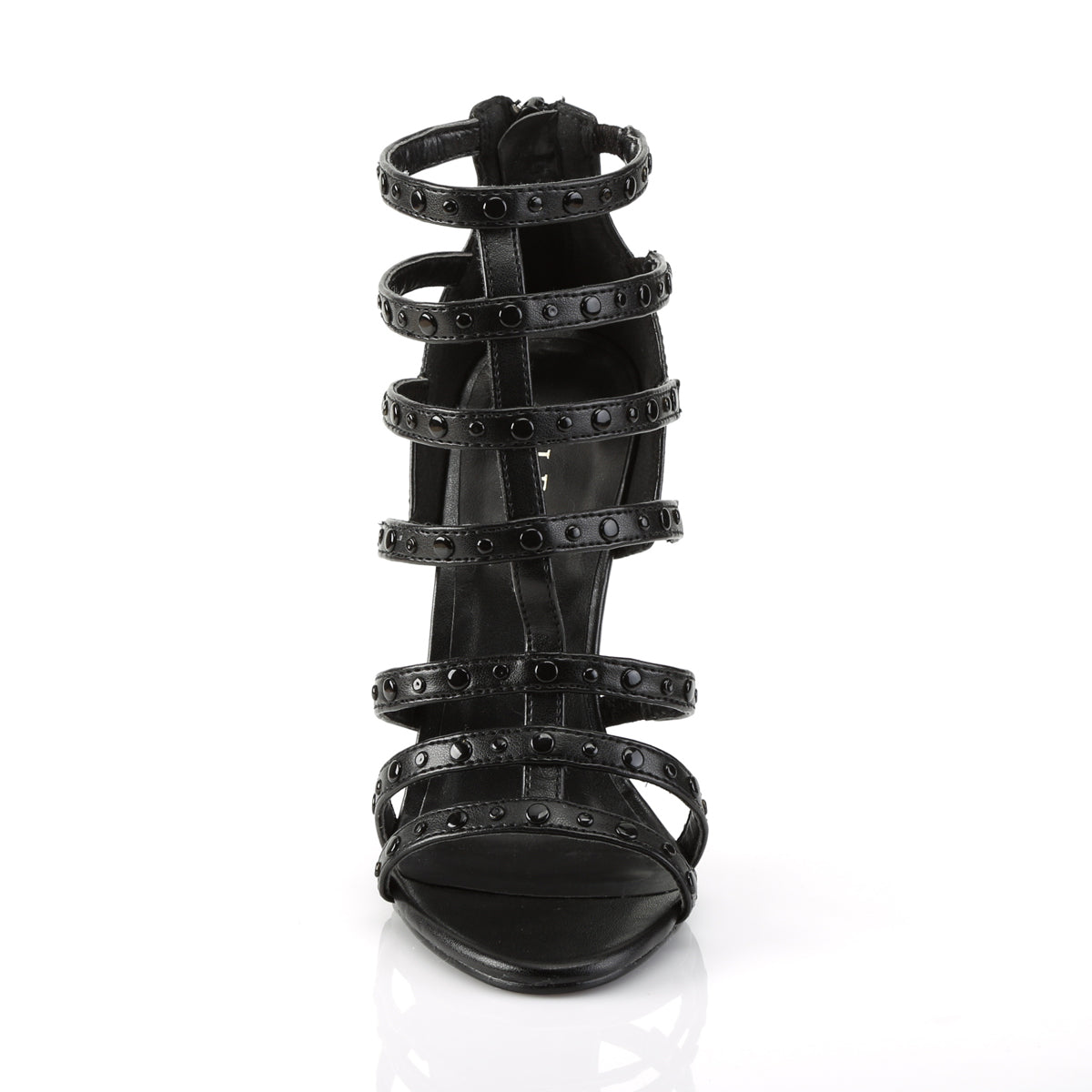 Pleaser Bombas para mujer SEXY-15 Blk Faux Cuero