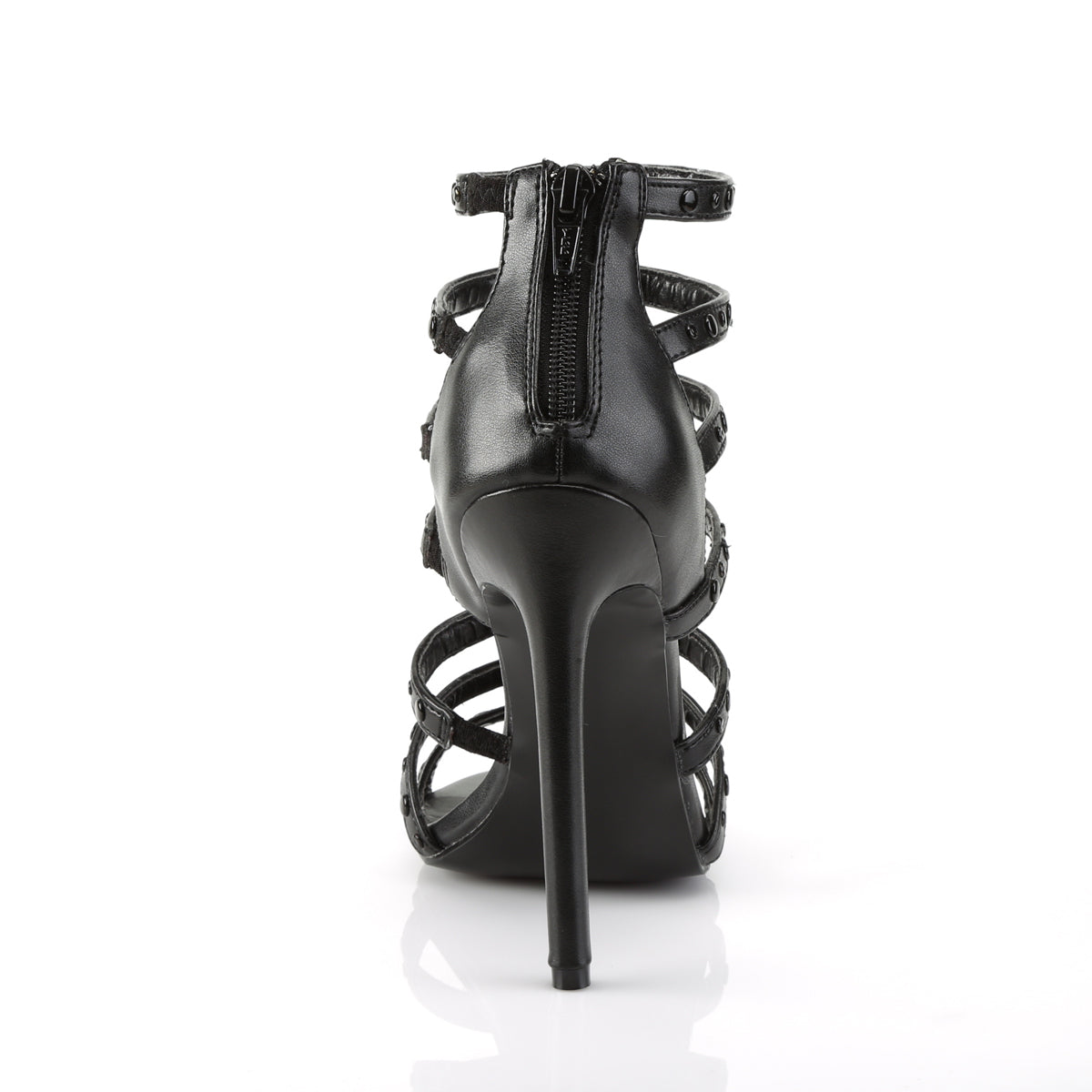 Pleaser Bombas para mujer SEXY-15 Blk Faux Cuero