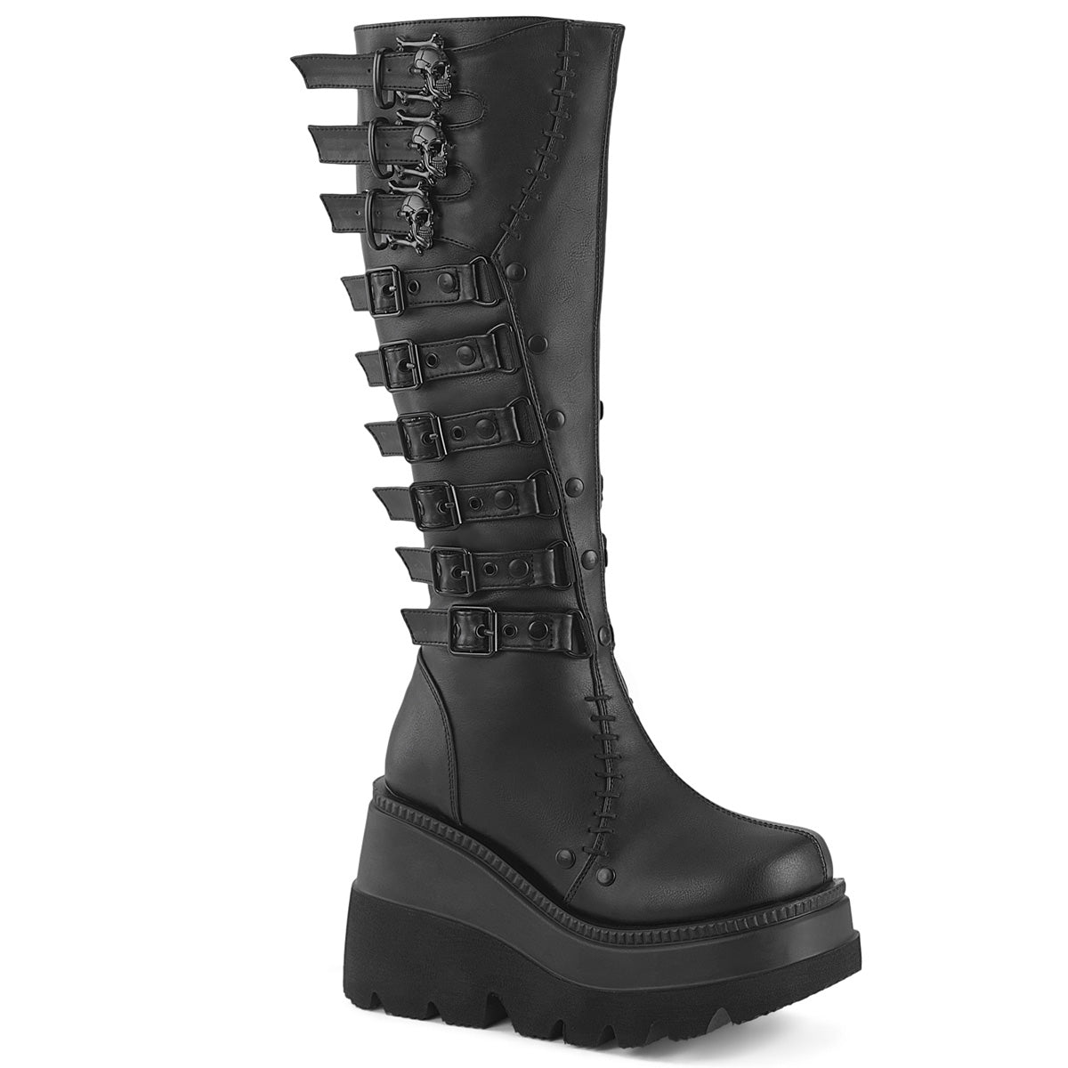DemoniaCult SHAKER-232 BLK de cuero vegano