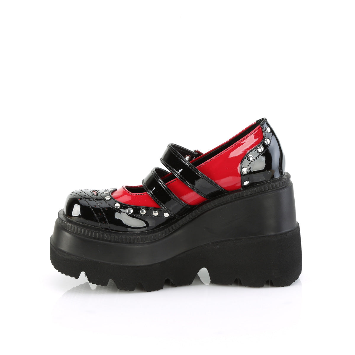 DemoniaCult Zapatillas SHAKER-27 blk-rojo pat
