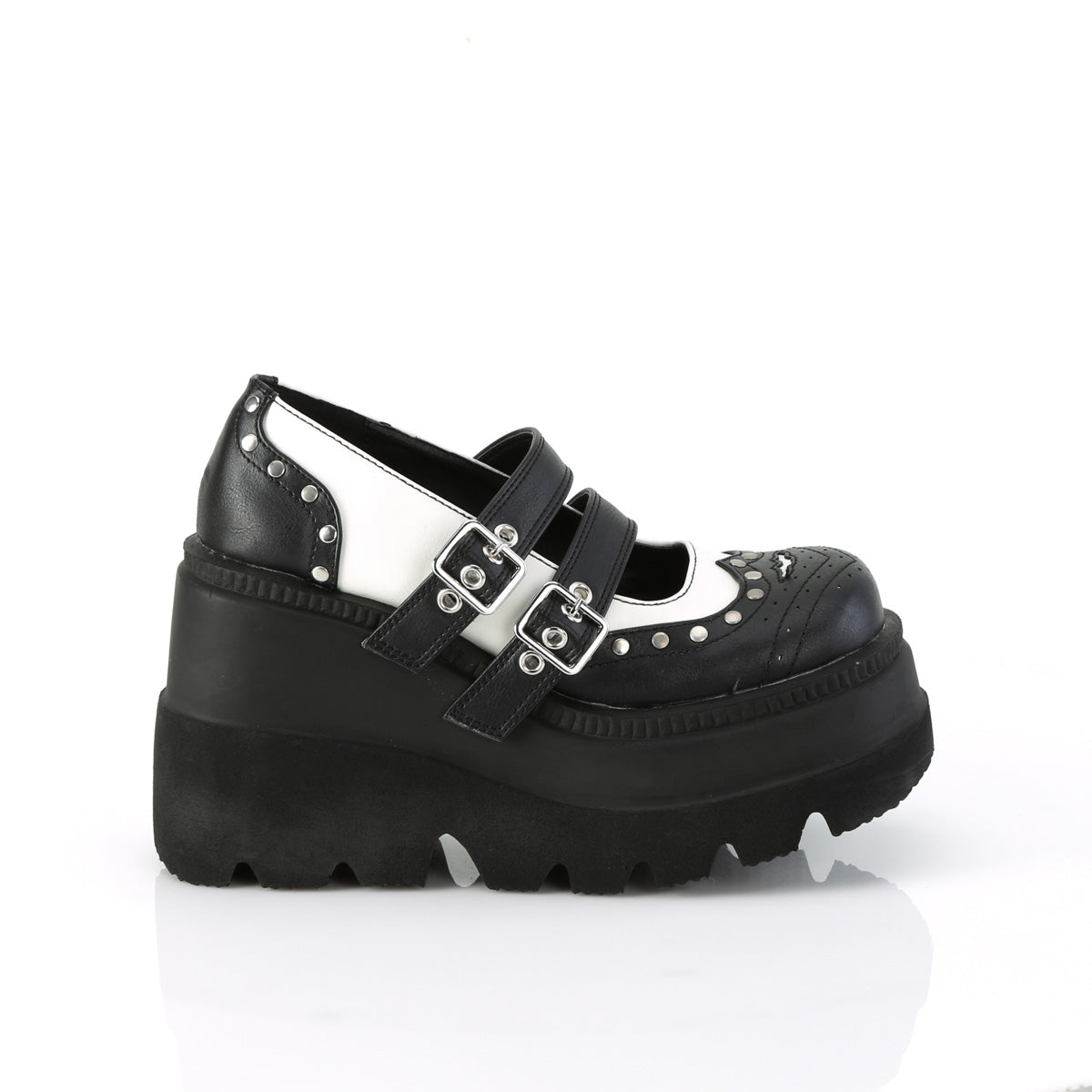 DemoniaCult SHAKER-27 cuero vegano blk-wht