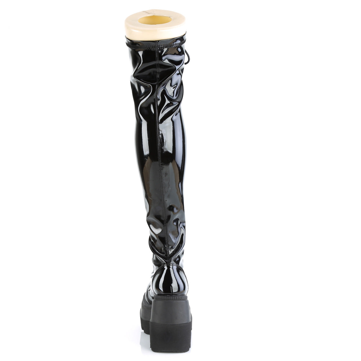 DemoniaCult Botas de mujer SHAKER-374 BLK Patente de estiramiento