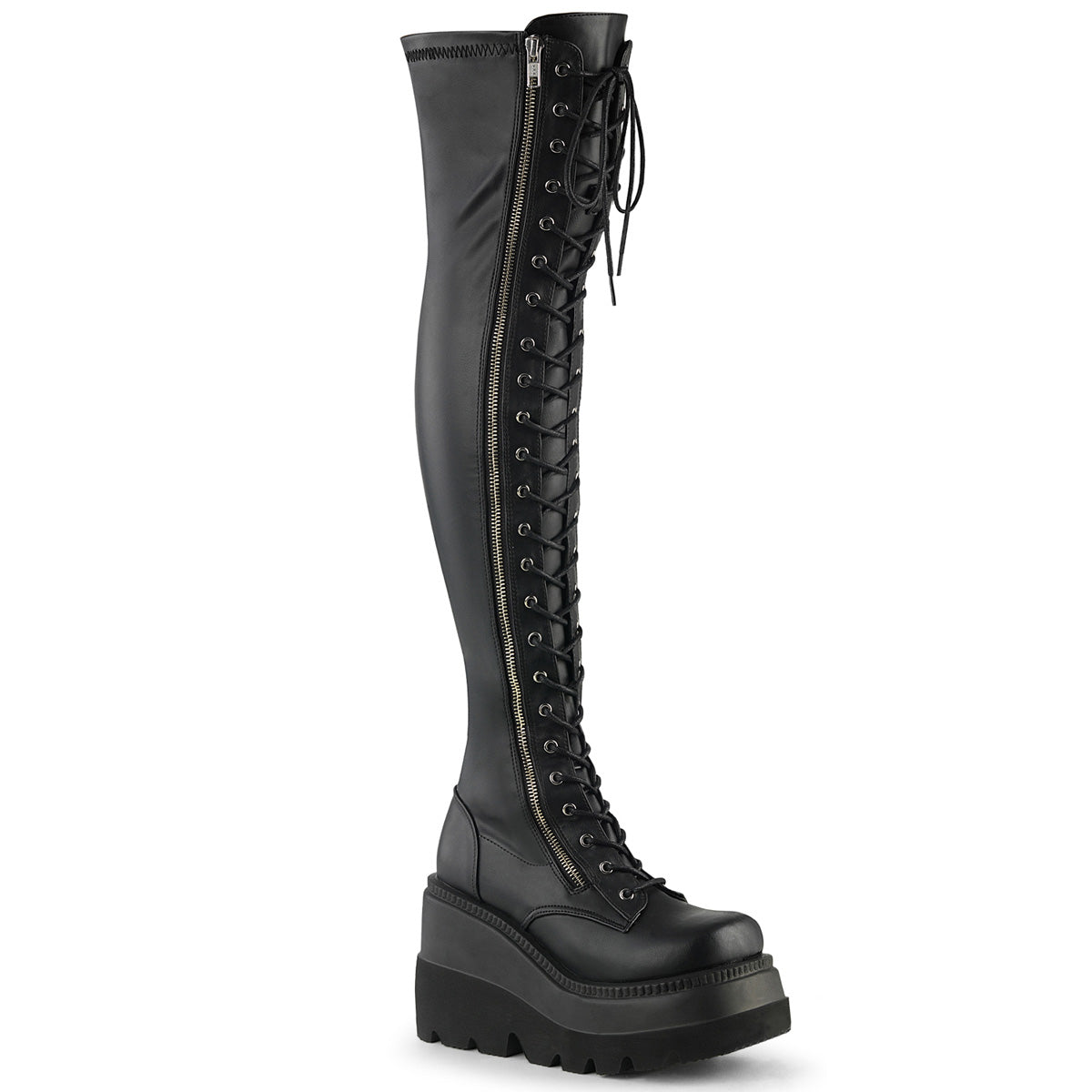 DemoniaCult Boots SHAKER-374 Blk Str. Vegan Leather