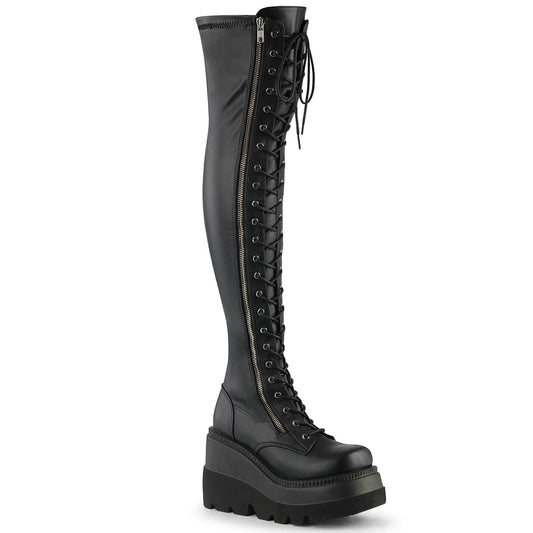DemoniaCult  Botas SHAKER-374 blk str. Cuero vegano