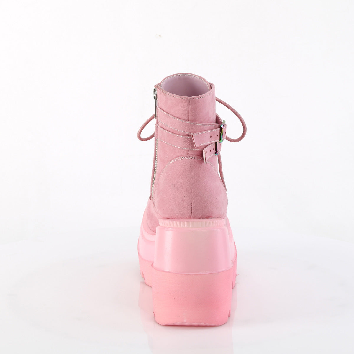 DemoniaCult Ankle Boots SHAKER-52 B. Pink Vegan Suede