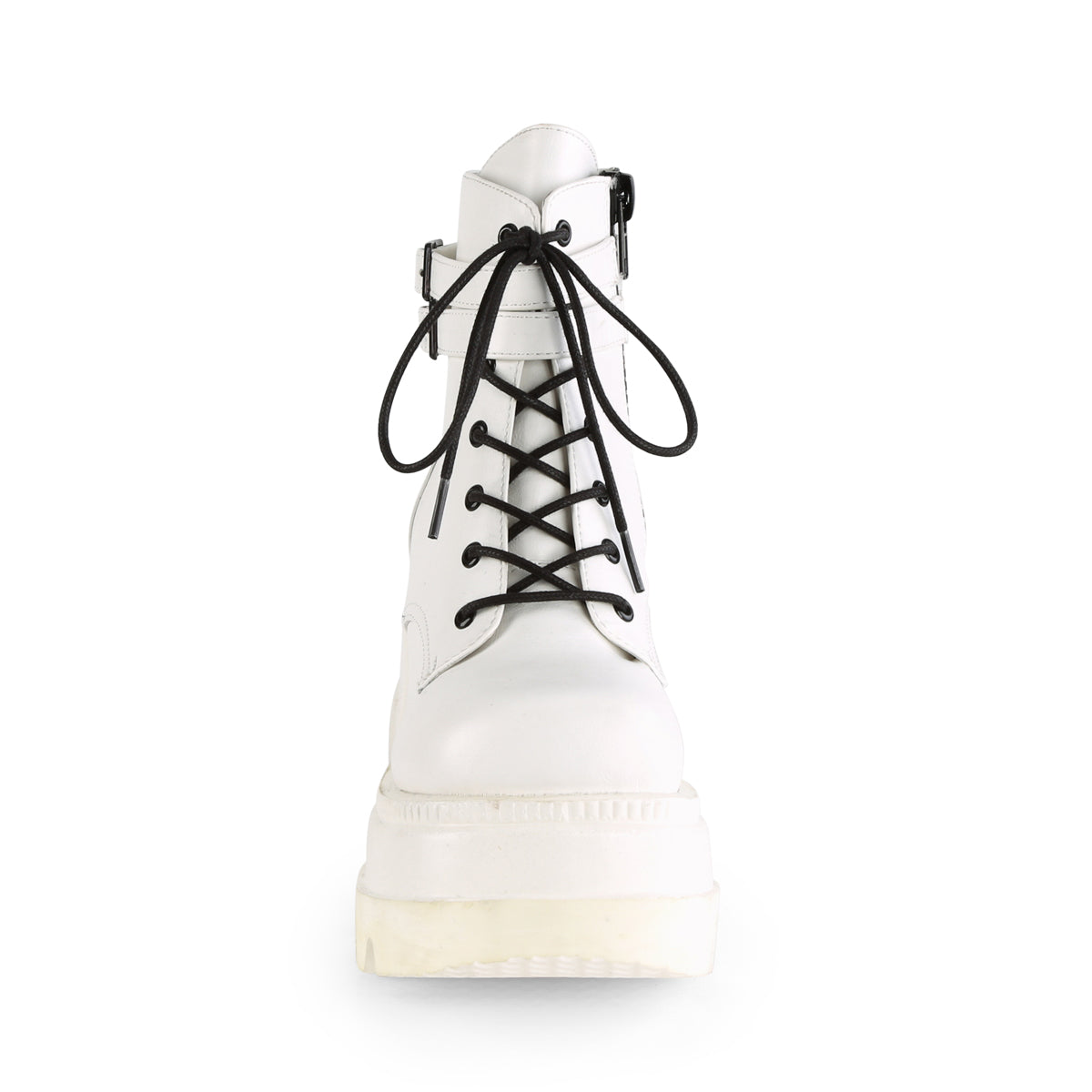 DemoniaCult Ankle Boots SHAKER-52 Wht Vegan Leather