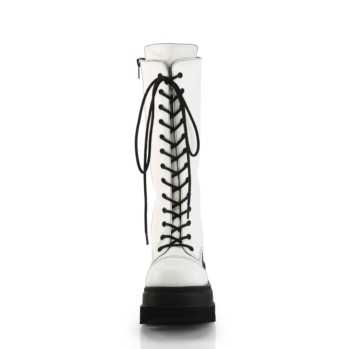 DemoniaCult Botas SHAKER-72 Wht Leather Vegan
