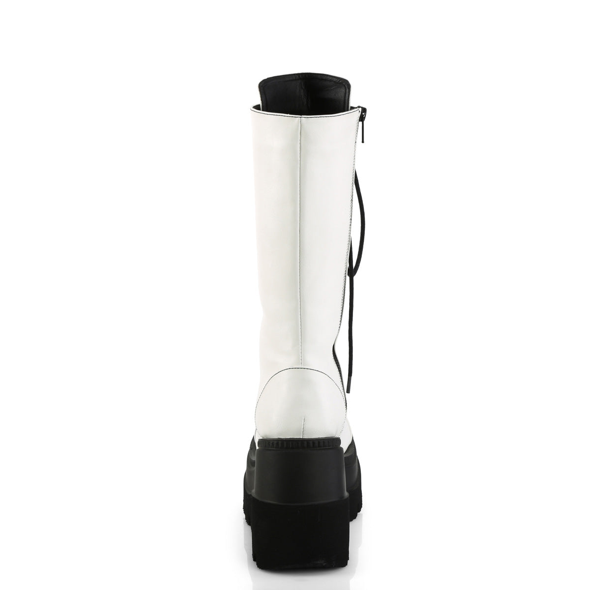 DemoniaCult Botas SHAKER-72 Wht Leather Vegan
