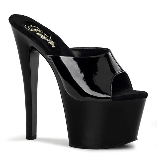 Pleaser Sandalias para mujer SKY-301 BLK PAT / BLK