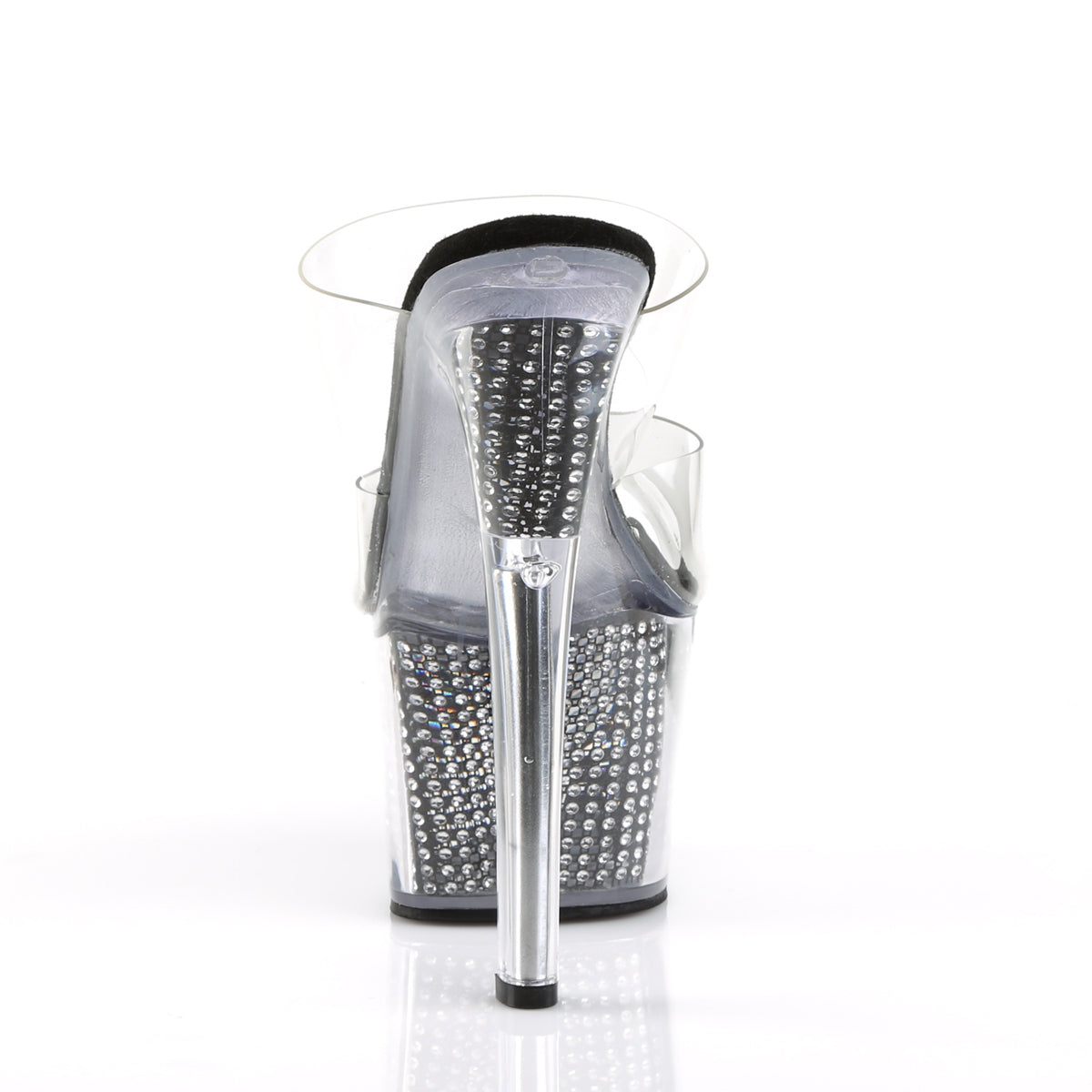 Pleaser Womens Sandals SKY-302SRS Clr/Blk SRS
