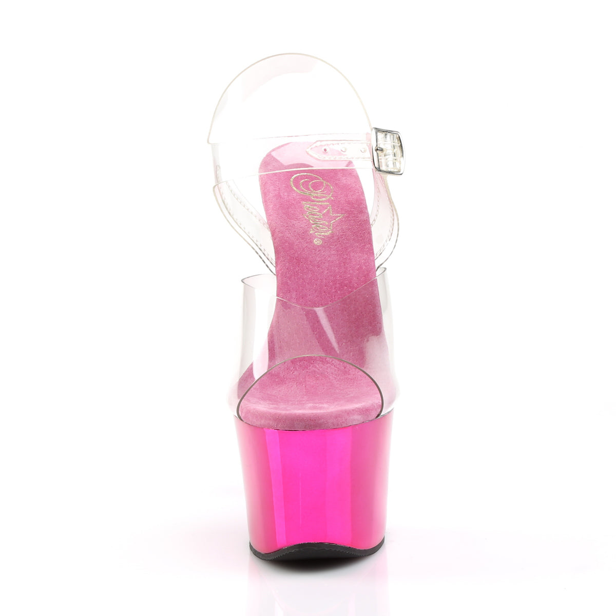 Pleaser Sandalias para mujer SKY-308 clr / h. Cromo rosa