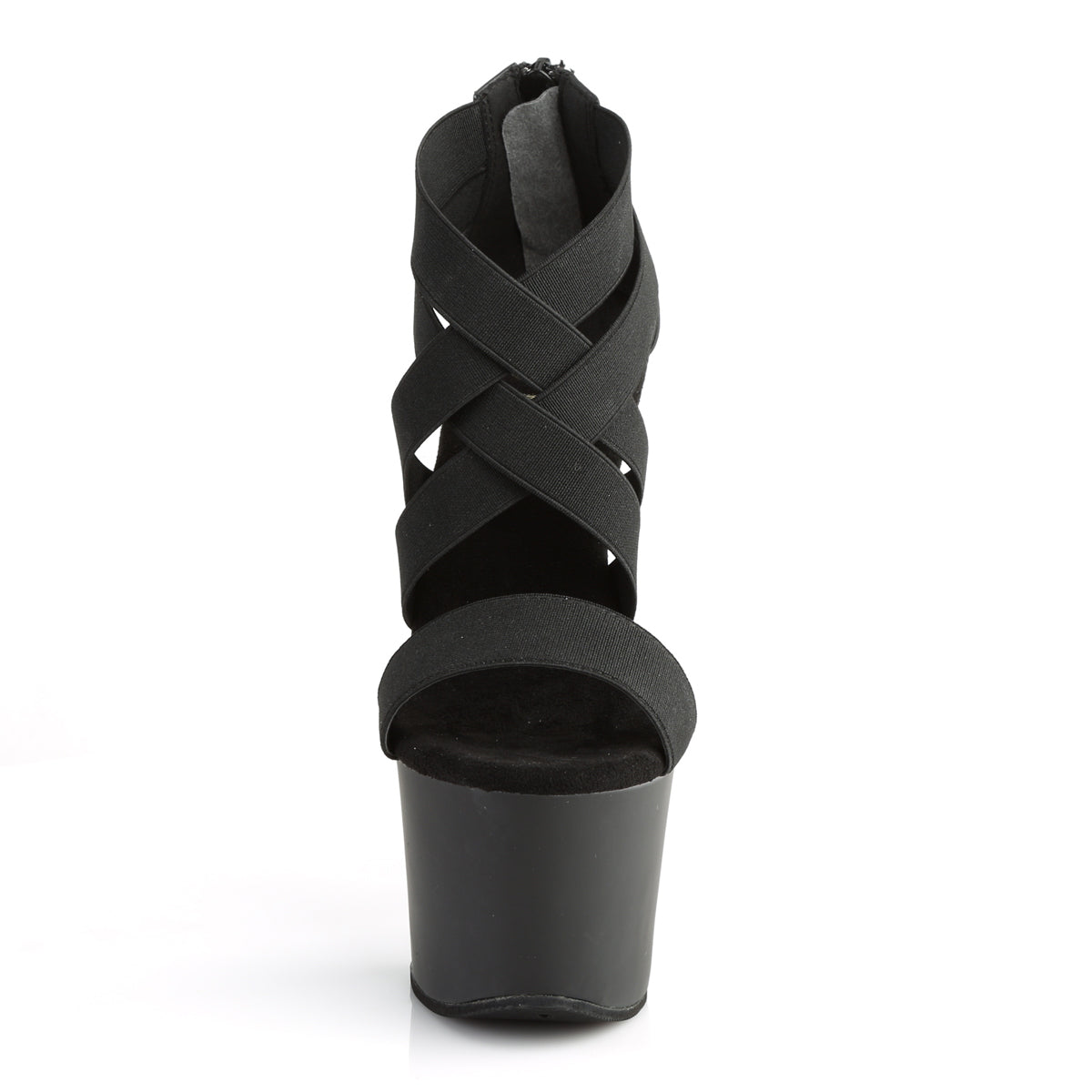 Pleaser Sandalias para mujer SKY-369 BLK BANDA ELASTIC / BLK MATE