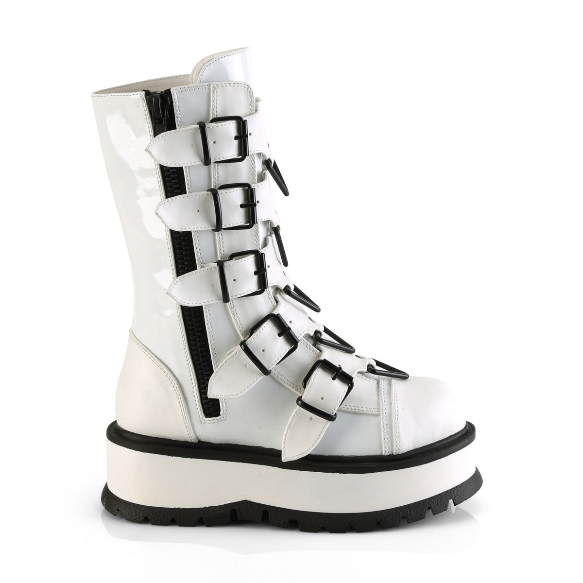 DemoniaCult Botas SLACKER-160 wht pat