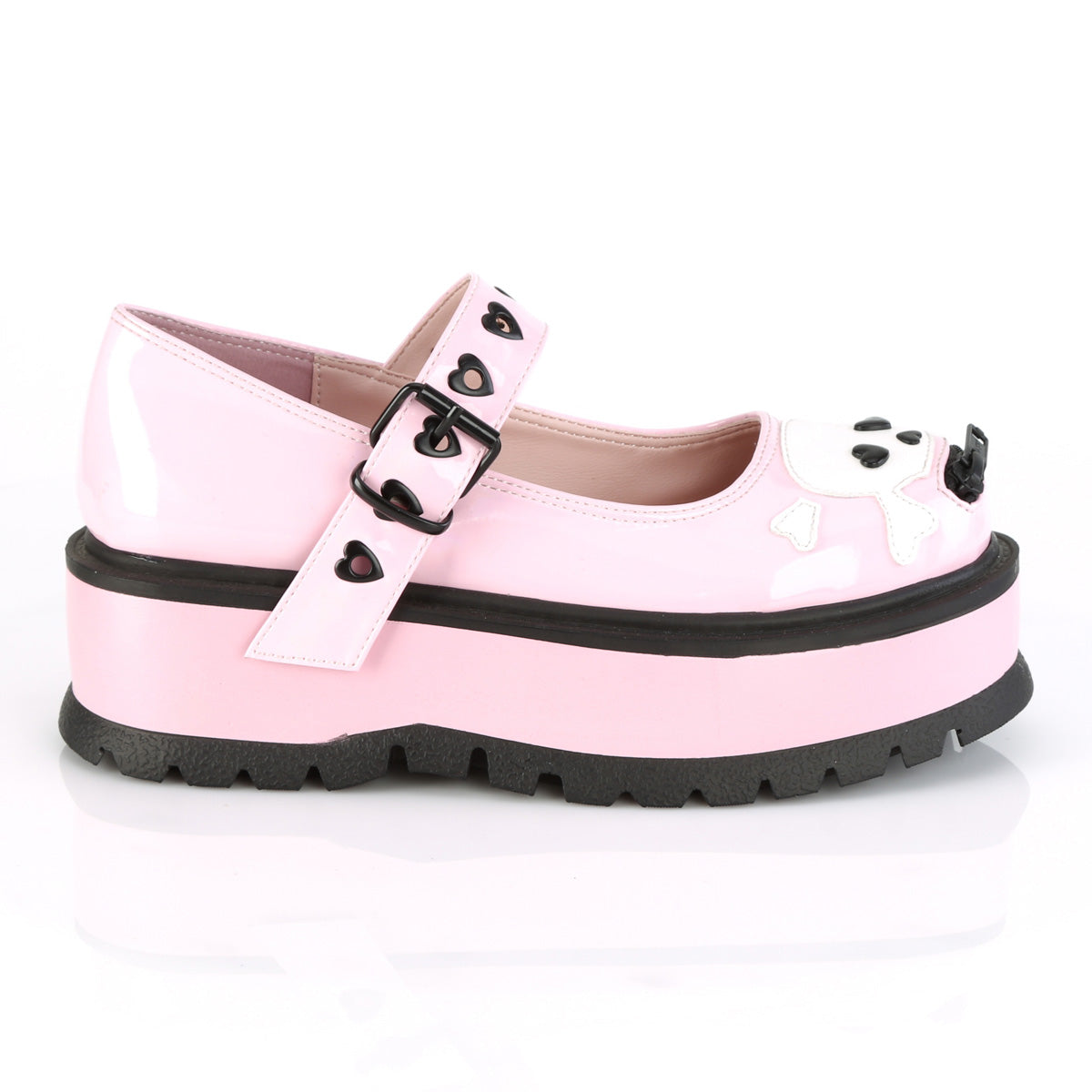 DemoniaCult Zapatillas SLACKER-27 B. holograma rosa