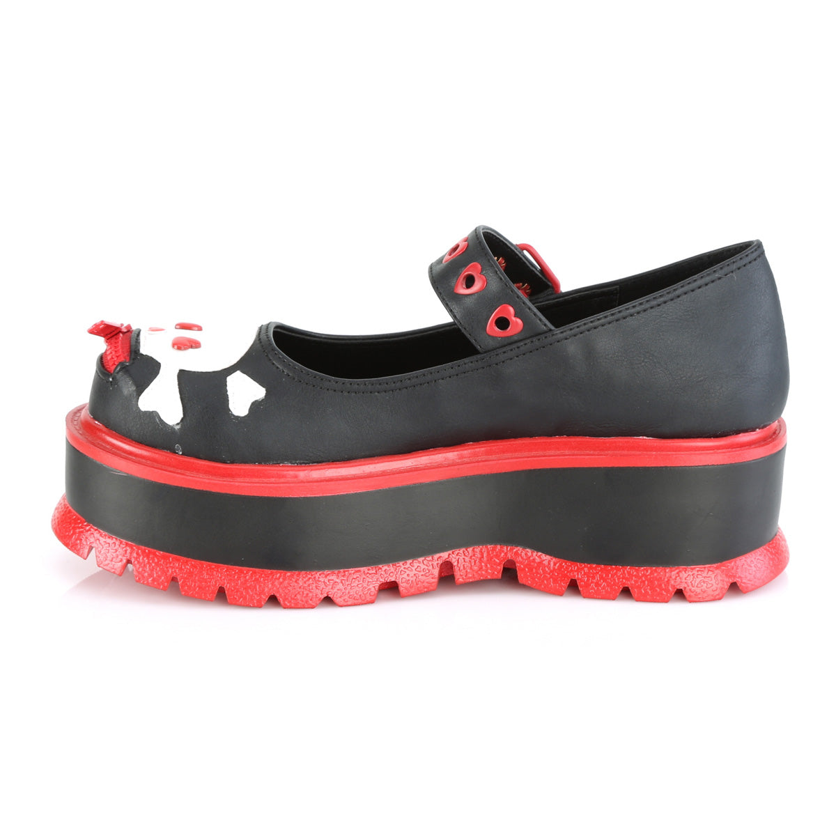 DemoniaCult Zapatillas SLACKER-27 Blk Leather Vegan